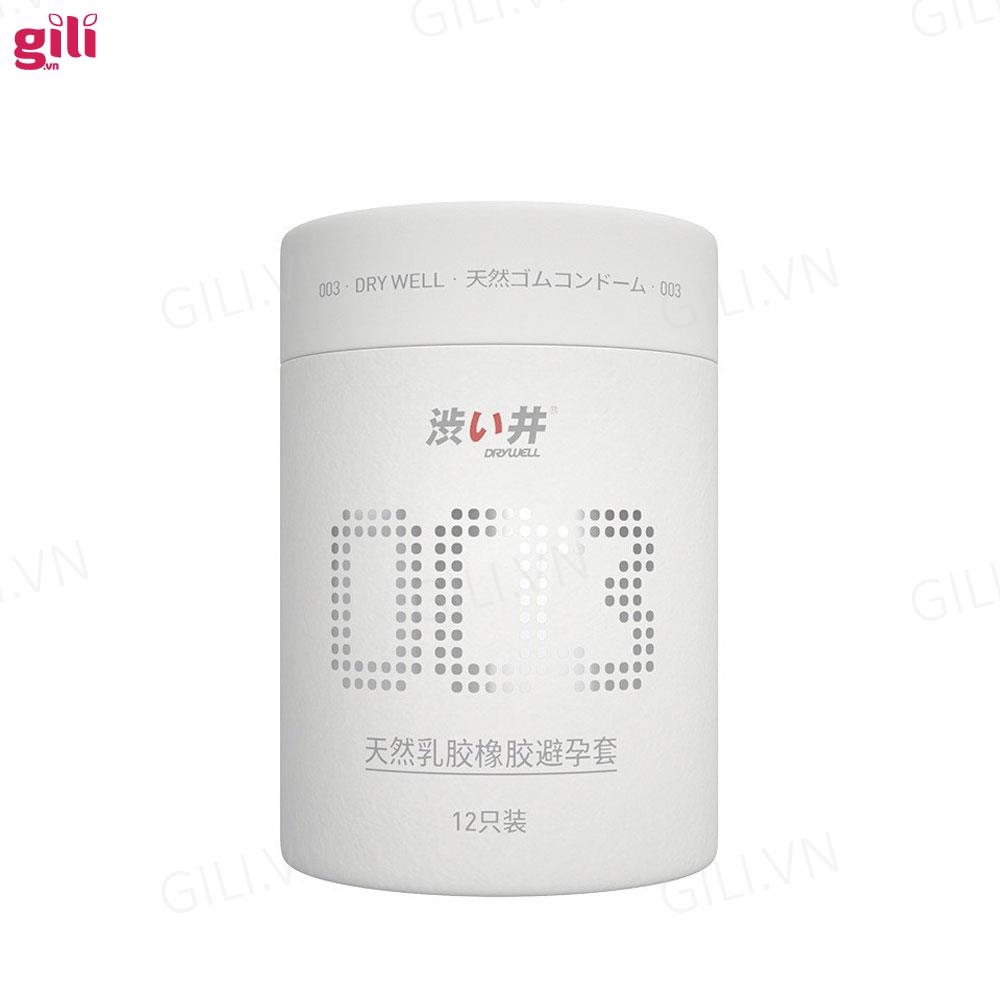 Bao cao su siêu mỏng DryWell Ultra Thin Pro 003 12 chiếc chính hãng