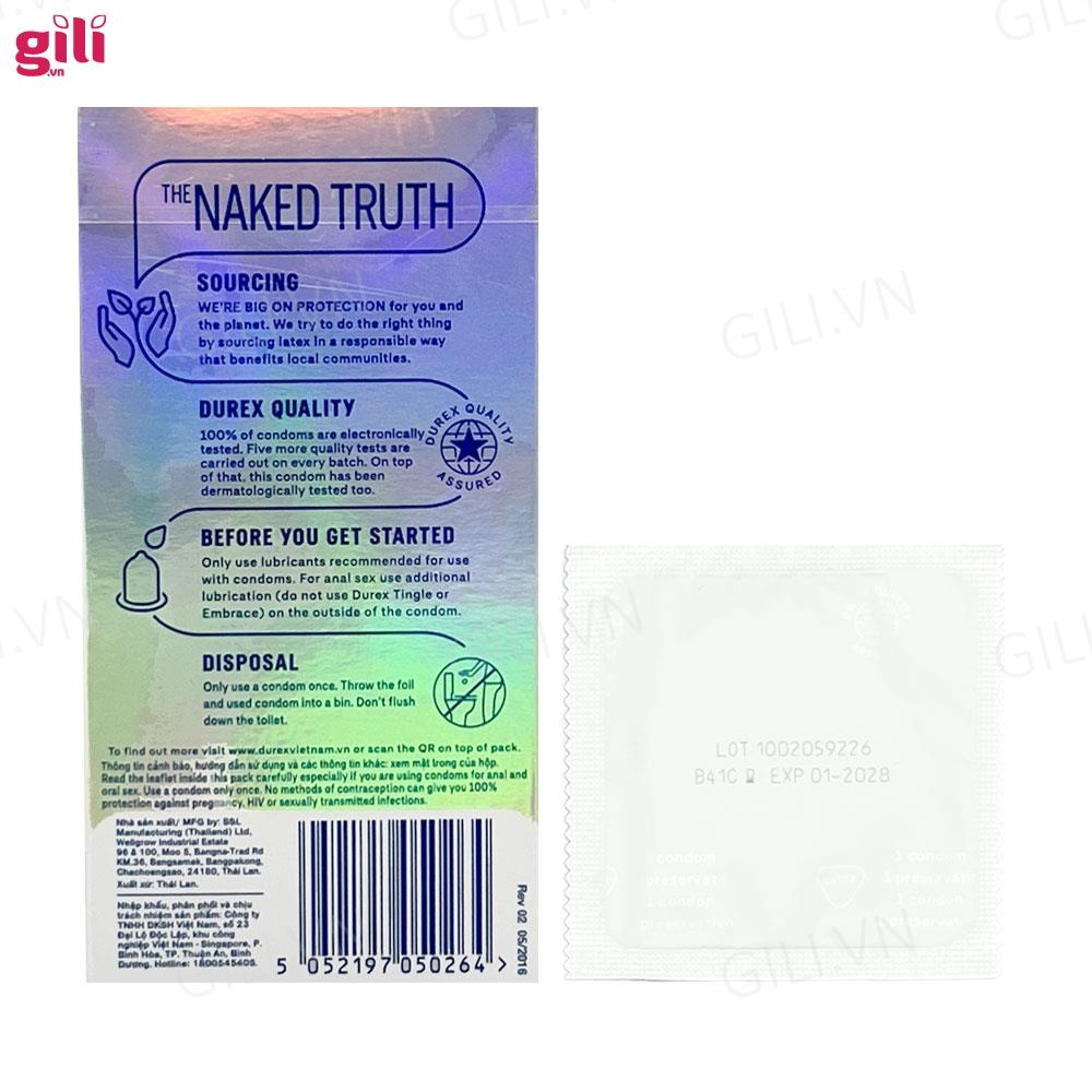 Bao cao su siêu mỏng Durex Invisible hộp 10 chiếc chính hãng