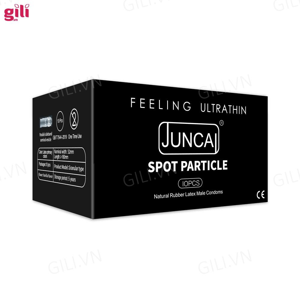 Bao cao su siêu mỏng Juncai Spot Particle hộp 10 chiếc chính hãng