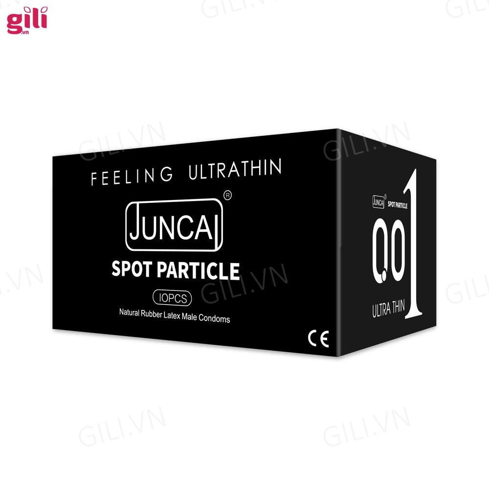 Bao cao su siêu mỏng Juncai Spot Particle hộp 10 chiếc chính hãng