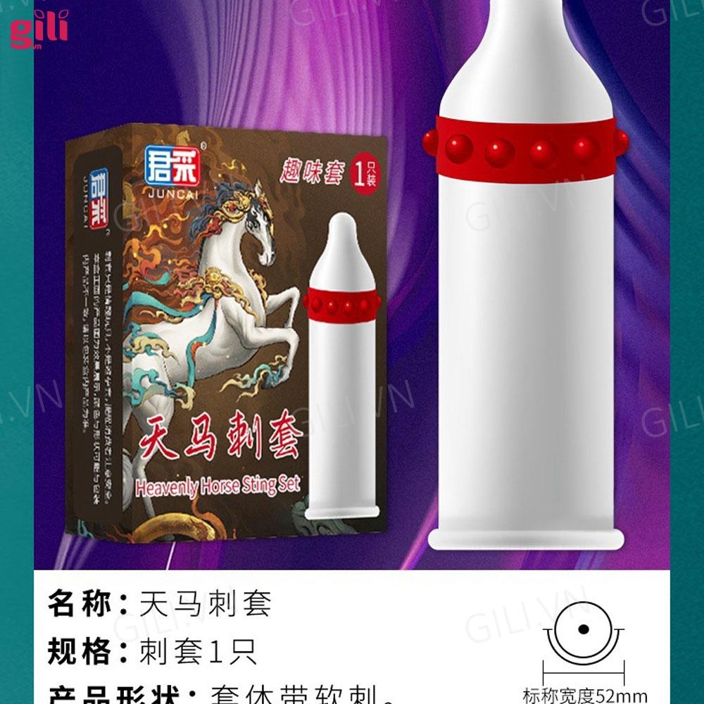 Bao cao su Juncai râu đặc biệt, gai bi kiểu tăng kích thước chính hãng