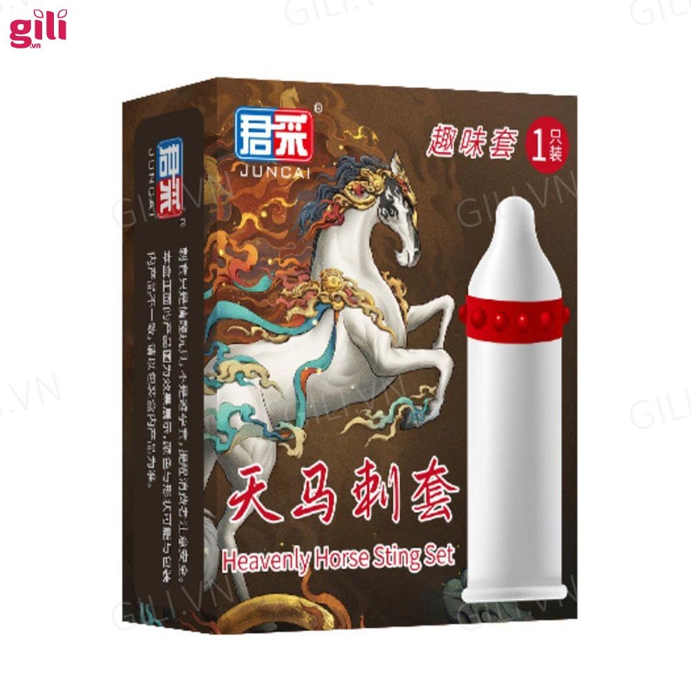 Bao cao su Juncai râu đặc biệt, gai bi kiểu tăng kích thước chính hãng
