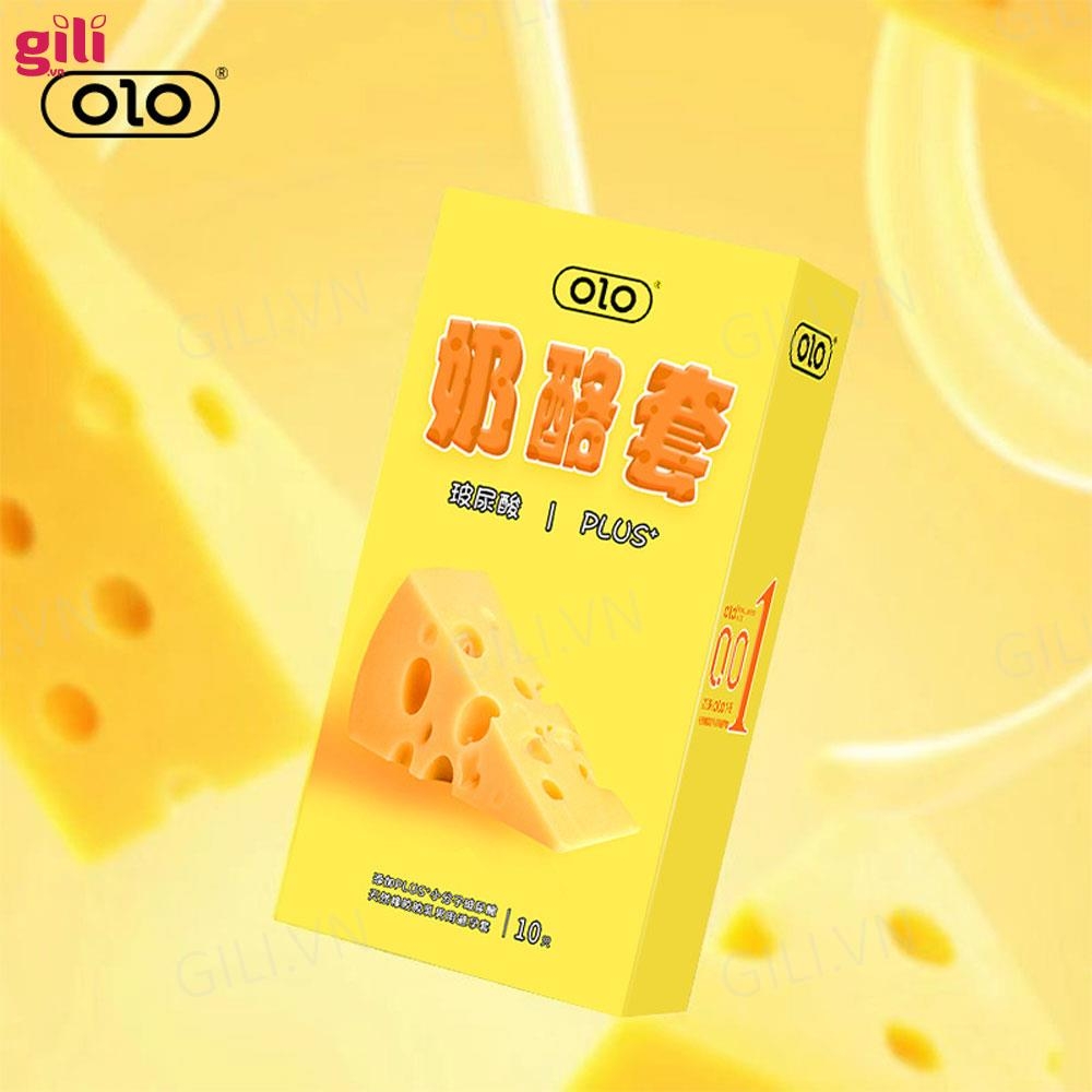 Bao cao su Olo Cheese Plus hộp 10 chiếc siêu mỏng chính hãng