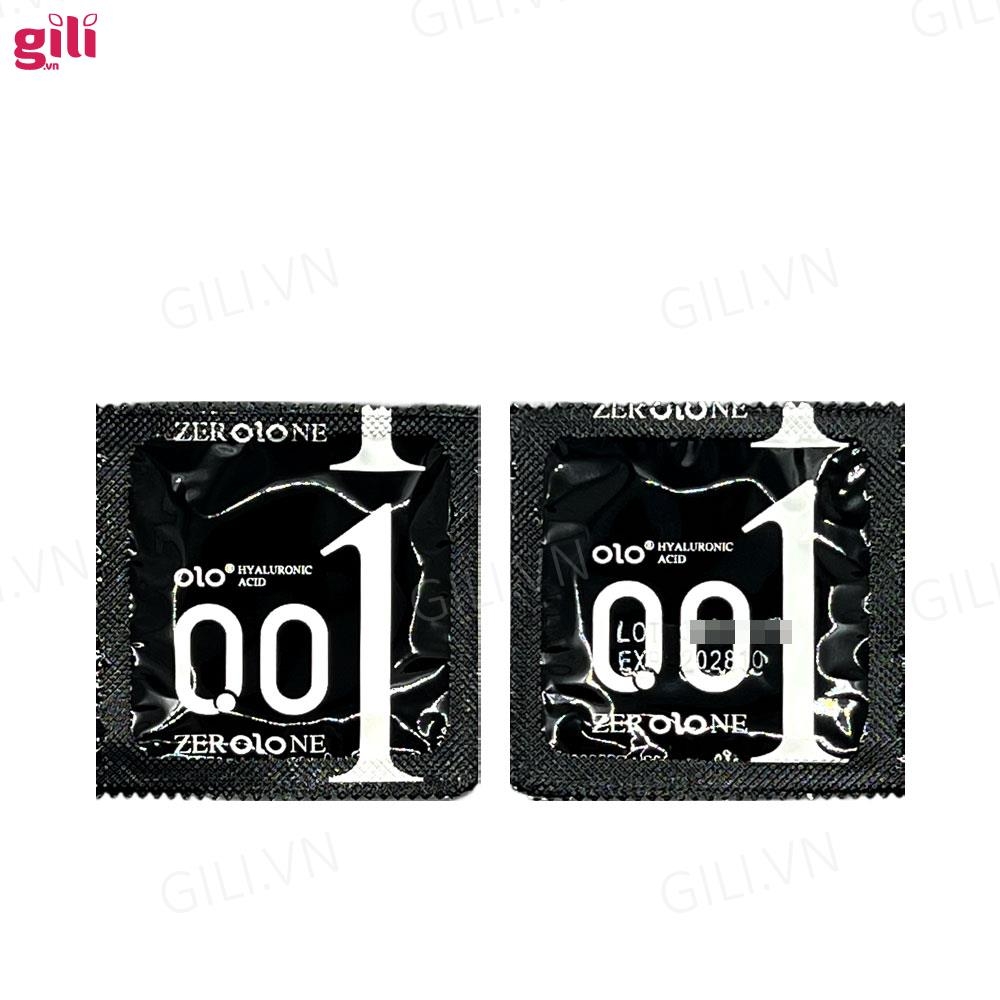 Bao cao su siêu mỏng Olo Thin Square Black hộp 10 chiếc chính hãng