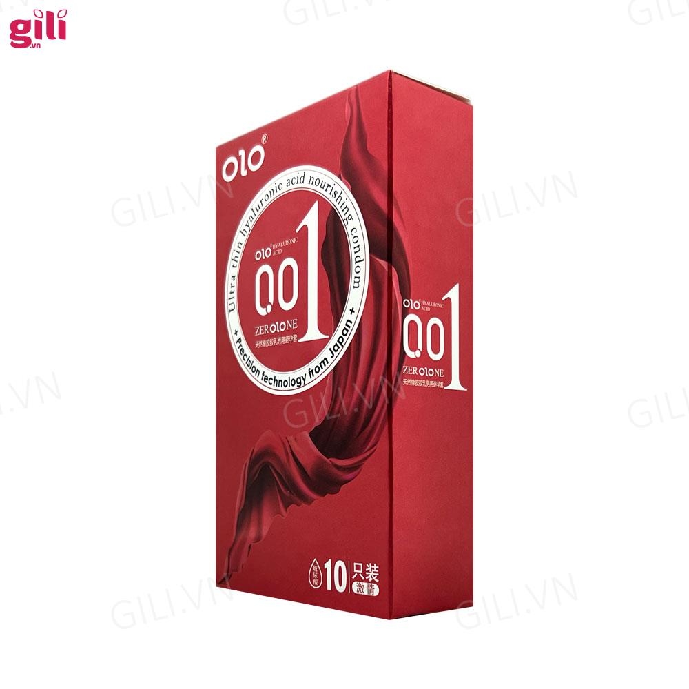 Bao cao su siêu mỏng Olo Thin Square Red hộp 10 chiếc chính hãng