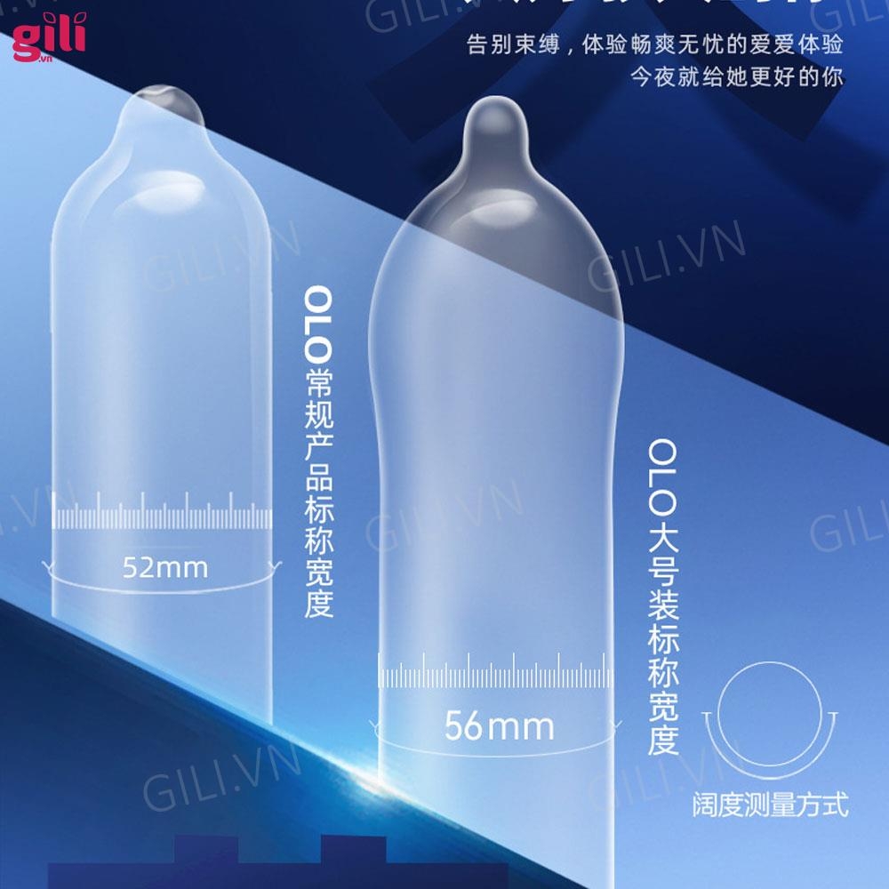 Bao cao su Olo XXL Ultra Thin Extra Large hộp 10 siêu mỏng chính hãng