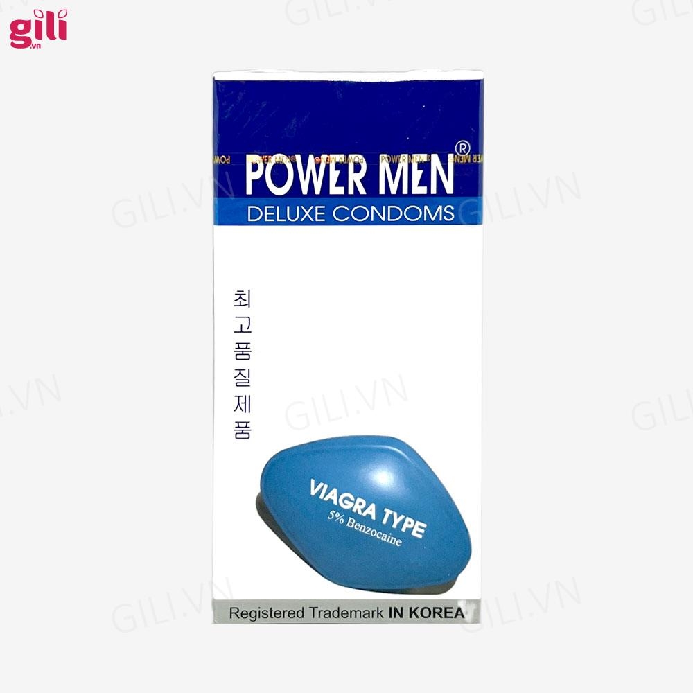 Bao cao su Powermen Viagra hộp 12 chiếc kéo dài thời gian chính hãng