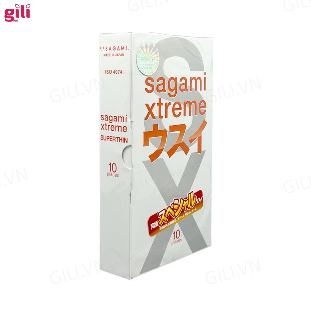 Bao cao su siêu mỏng Sagami Super Thin hộp 10 chiếc chính hãng
