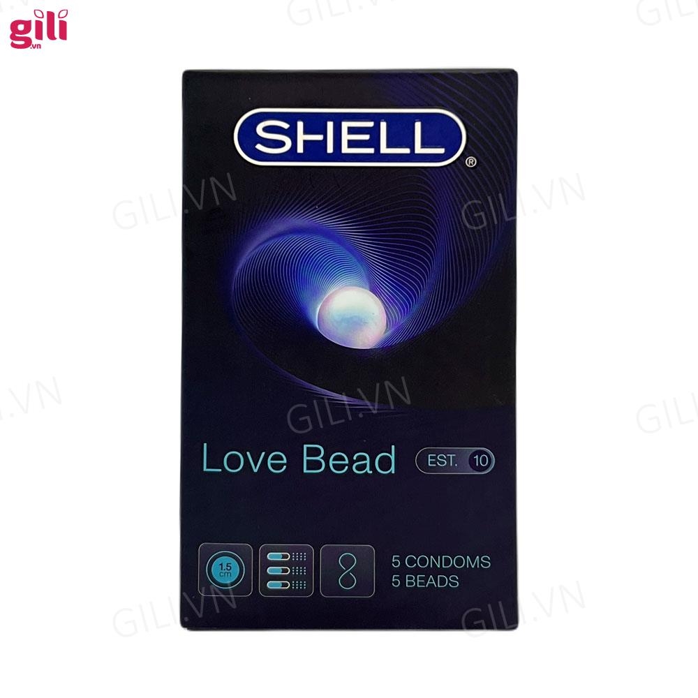 Bao cao su Shell Love Bead 5 Bi hộp 5 chiếc kéo dài thời gian chính hãng