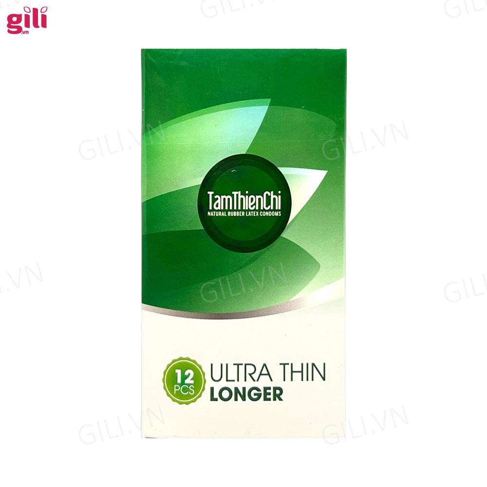 Bao cao su Tâm Thiên Chí Ultra Thin Longer hộp 12 chiếc kéo dài thời gian chính hãng