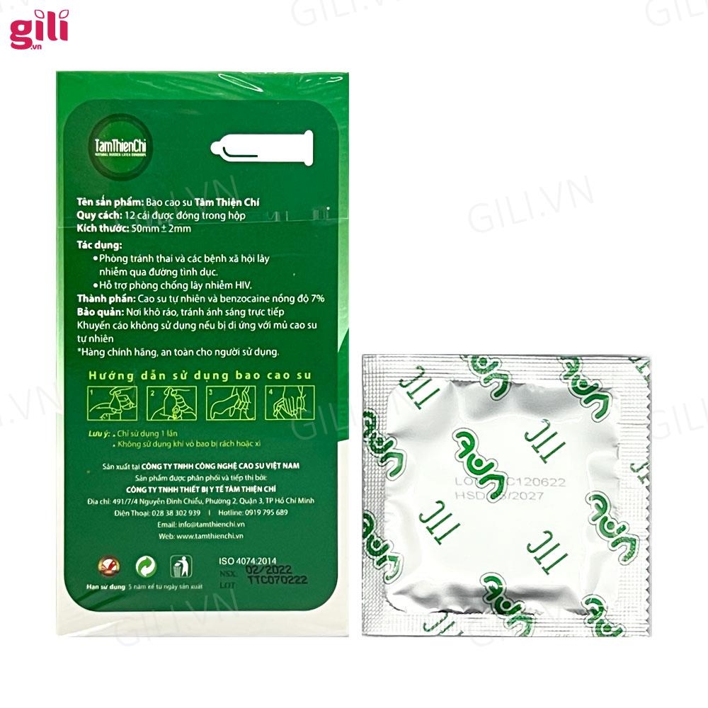 Bao cao su Tâm Thiên Chí Ultra Thin Longer hộp 12 chiếc kéo dài thời gian chính hãng