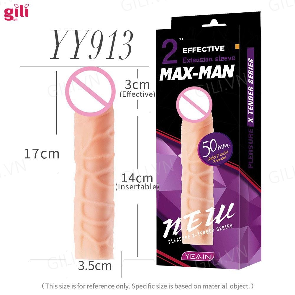 Bao cao su đôn dên Max-Man YY913 tăng kích thước chính hãng