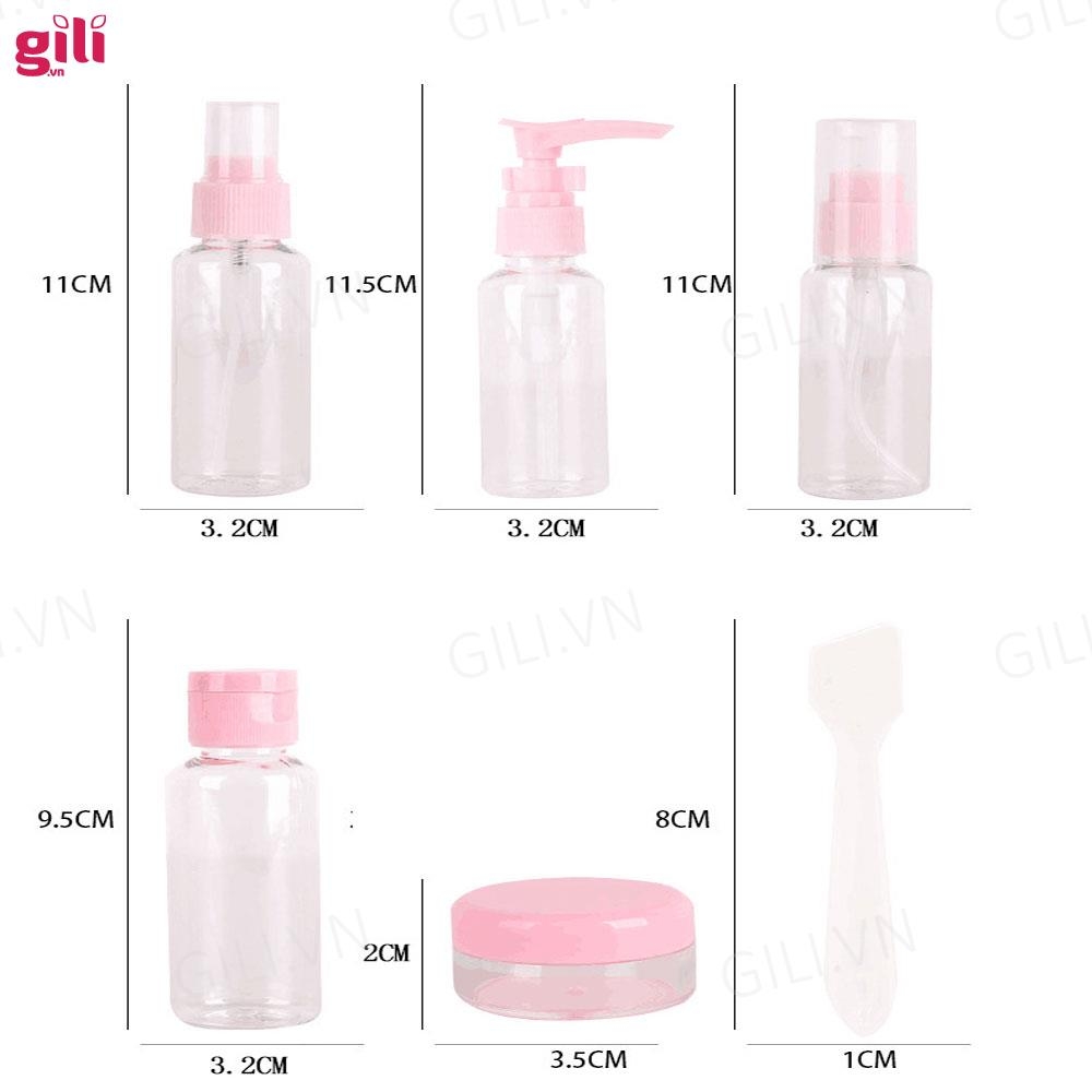 Bộ chiết mỹ phẩm du lịch Shulifang 7 món chính hãng
