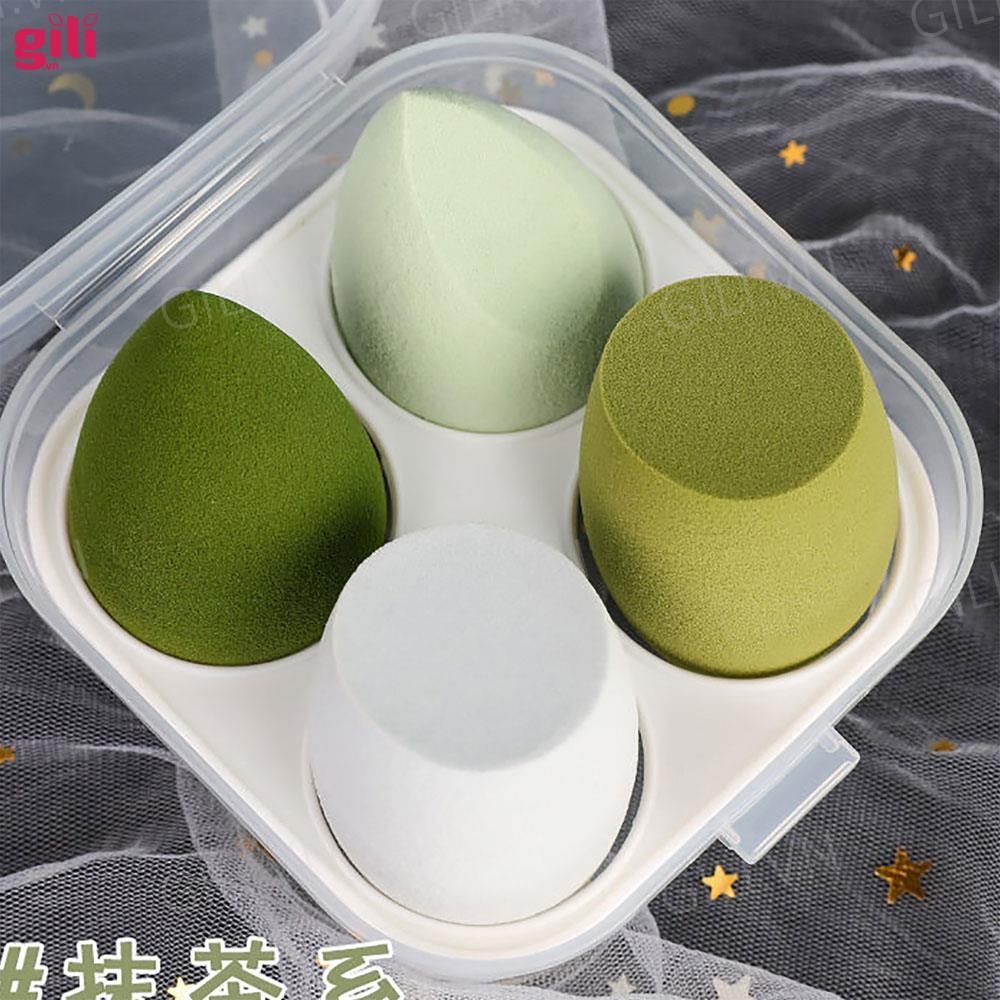 Hộp 4 miếng bông tán nền hình giọt nước 80g chính hãng