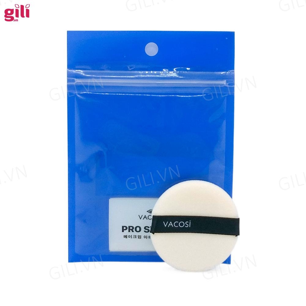 FIX Bông phấn khô tròn Vacosi Prs Small Round Pro Puff PK02 1s chính hãng