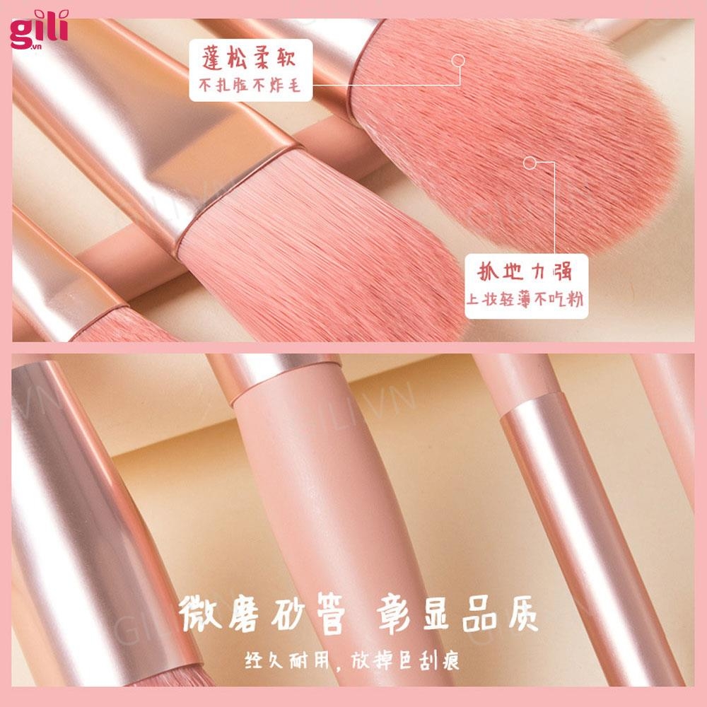 Bộ cọ trang điểm cá nhân 8 cây kèm bao da 70gr chính hãng