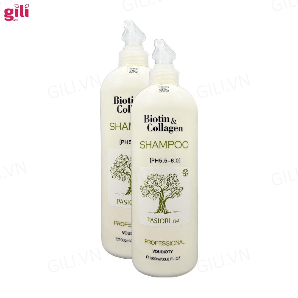 Dầu xả phục hồi tóc Biotin Collagen Pasiori TM trắng 1000ml chính hãng
