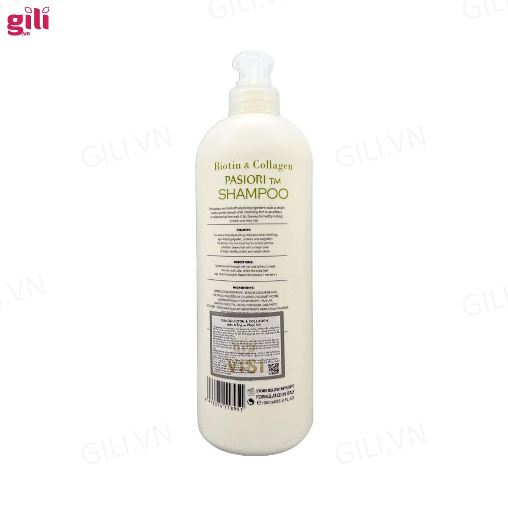 Dầu xả phục hồi tóc Biotin Collagen Pasiori TM trắng 1000ml chính hãng