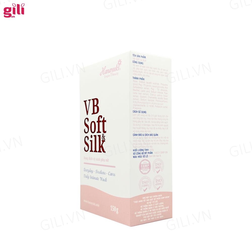 Dung dịch vệ sinh phụ nữ Hanayuki VB Soft Silk hồng 150ml chính hãng