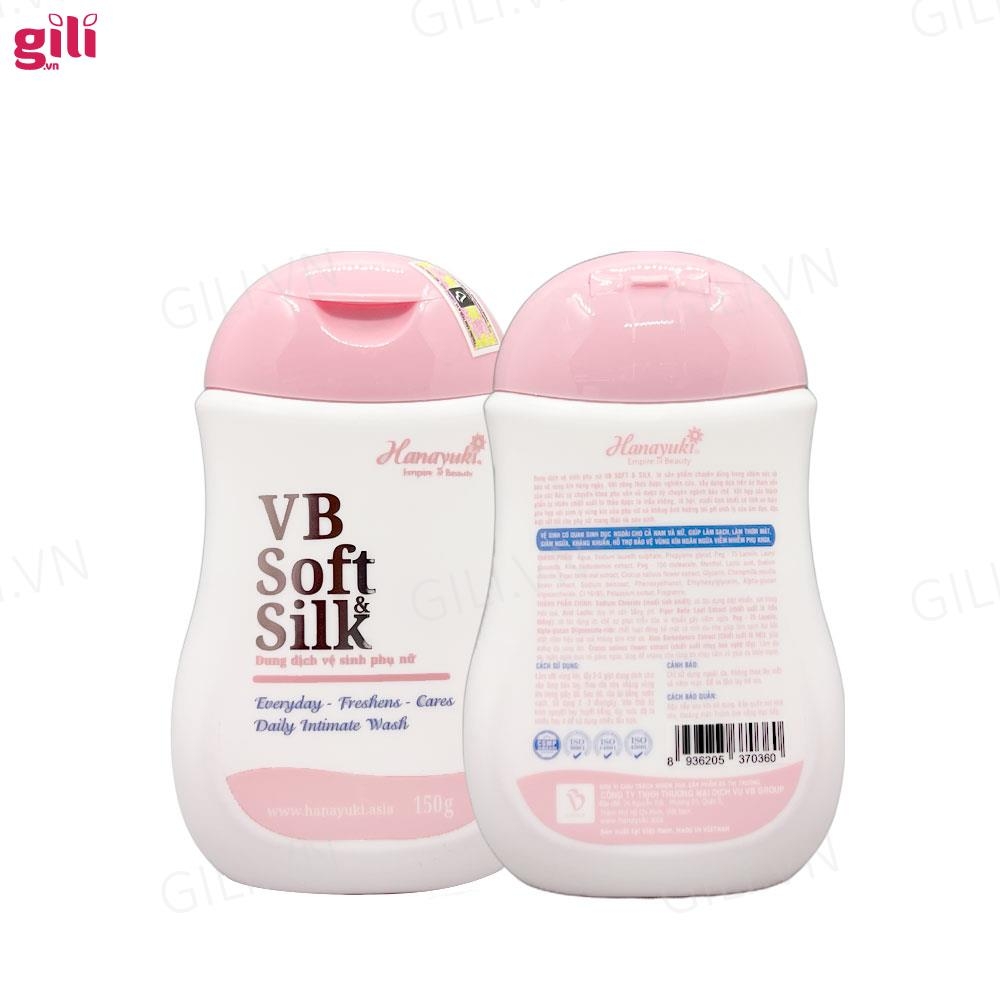 Dung dịch vệ sinh phụ nữ Hanayuki VB Soft Silk hồng 150ml chính hãng