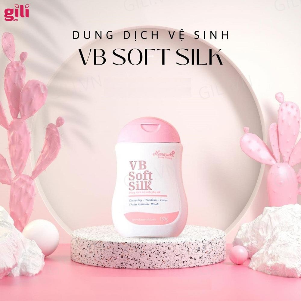 Dung dịch vệ sinh phụ nữ Hanayuki VB Soft Silk hồng 150ml chính hãng