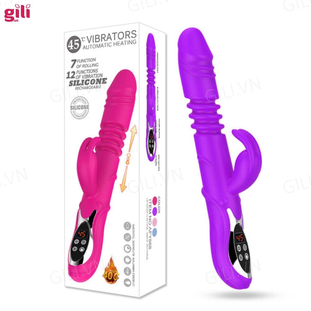 Dương vật giả phát nhiệt Rabbit Vibrators LCD 45 độ chính hãng