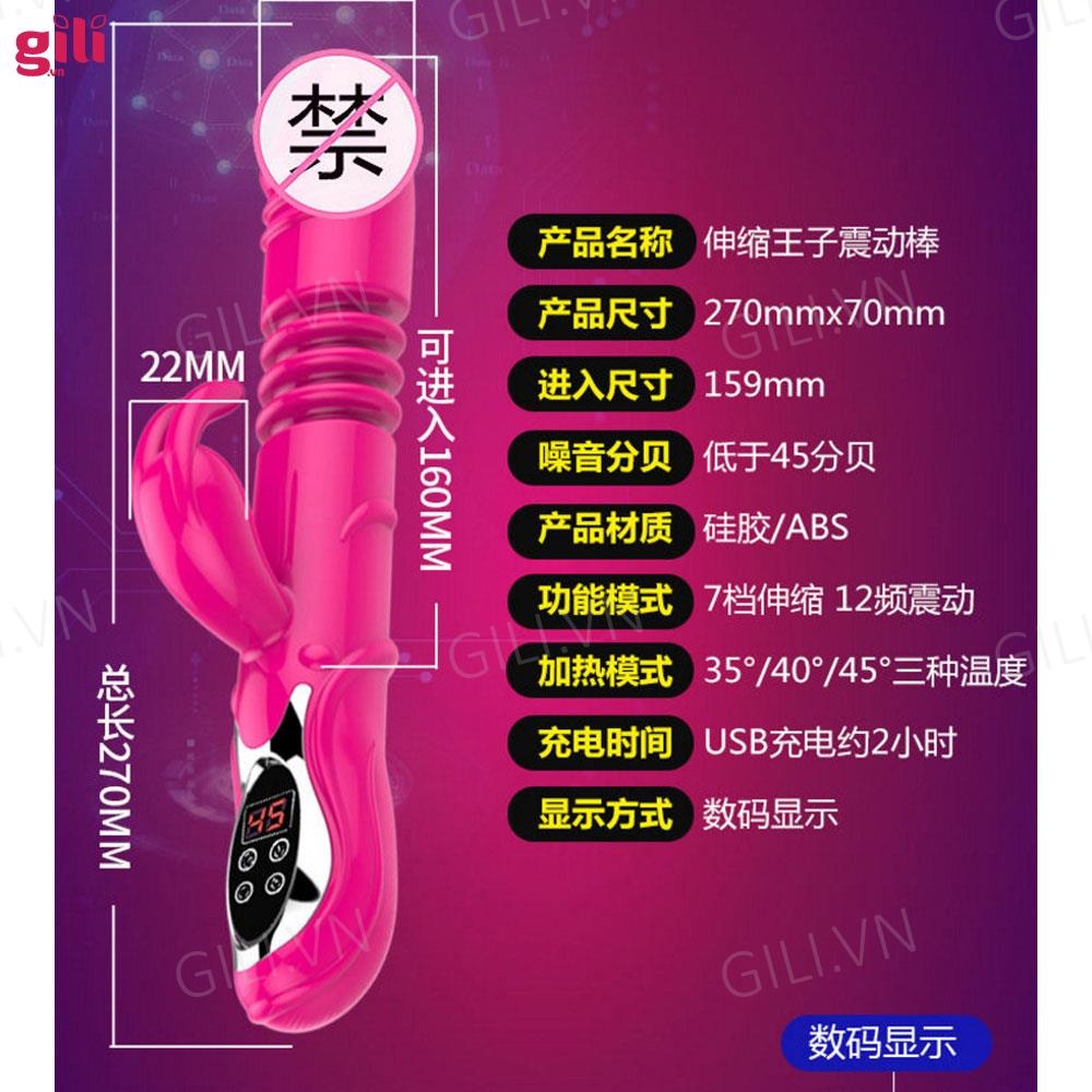 Dương vật giả phát nhiệt Rabbit Vibrators LCD 45 độ chính hãng