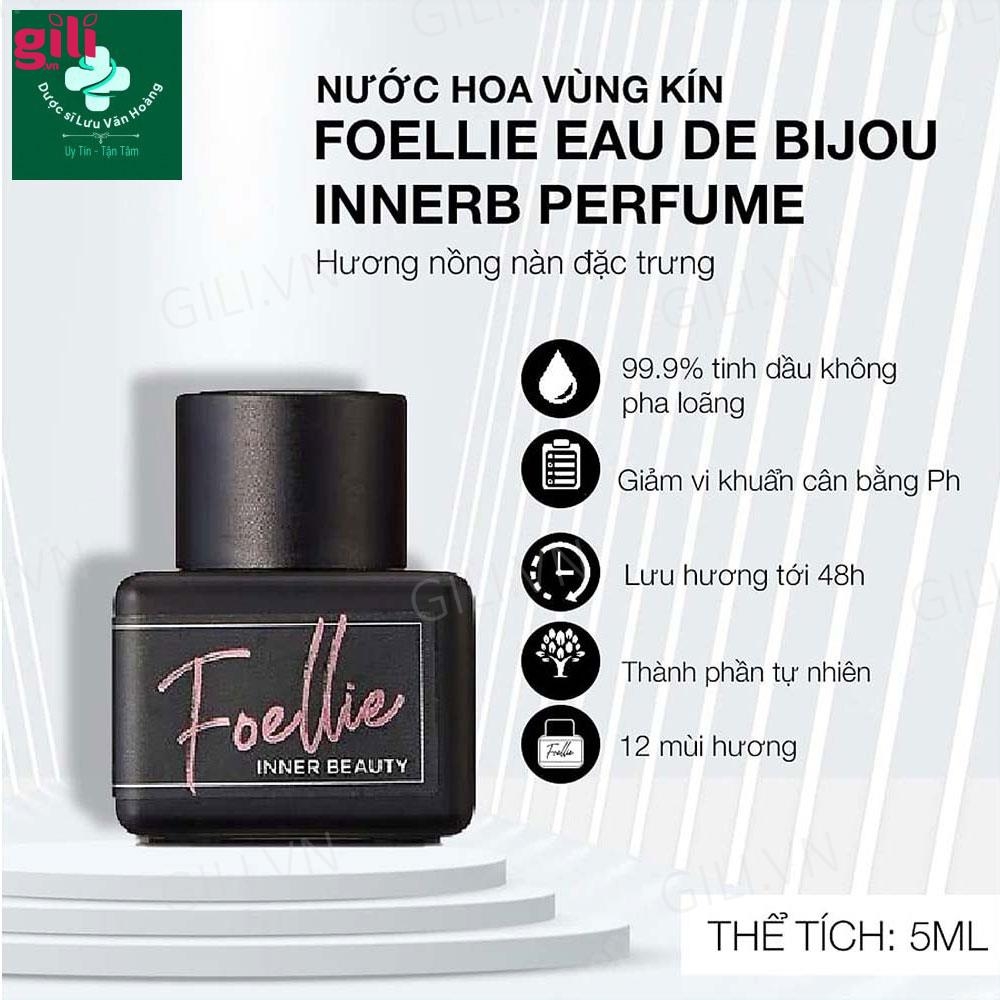 Nước hoa vùng kín Foellie Eau De Bijou Đen 5ml chính hãng