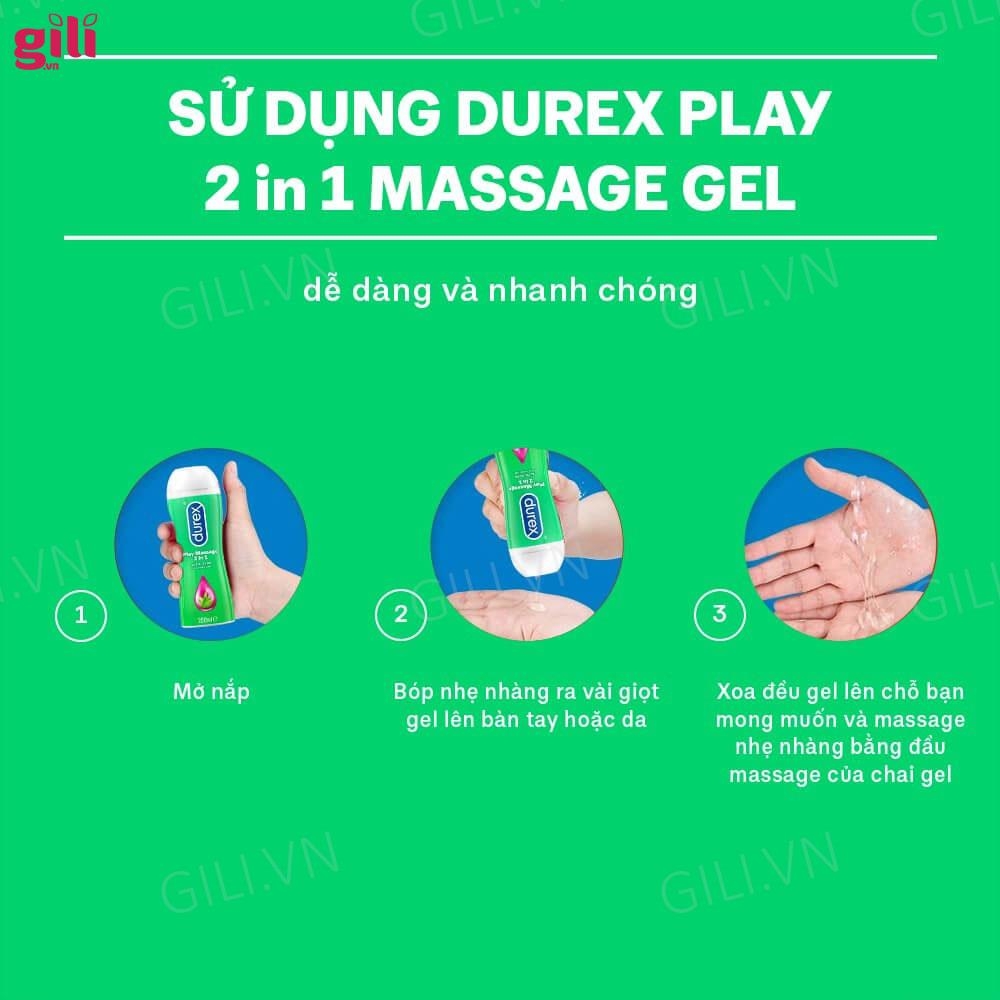 Gel bôi trơn Durex Play Massage 2in1 200ml chính hãng