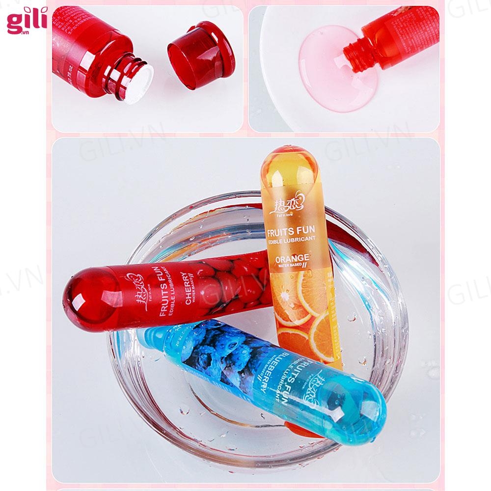 Gel bôi trơn Fruits Fun Strawberry chai 80ml chính hãng