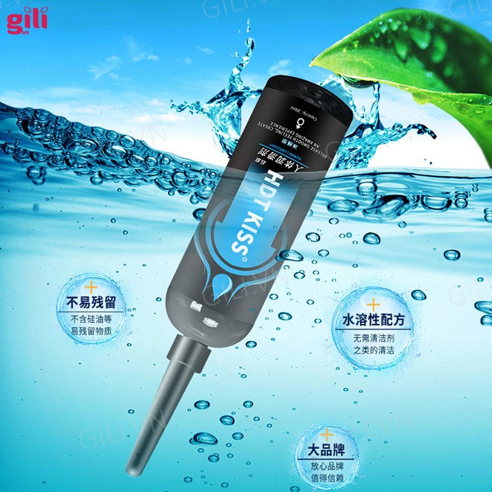 Gel bôi trơn hậu môn HDT Kiss xanh mát lạnh 200ml chính hãng