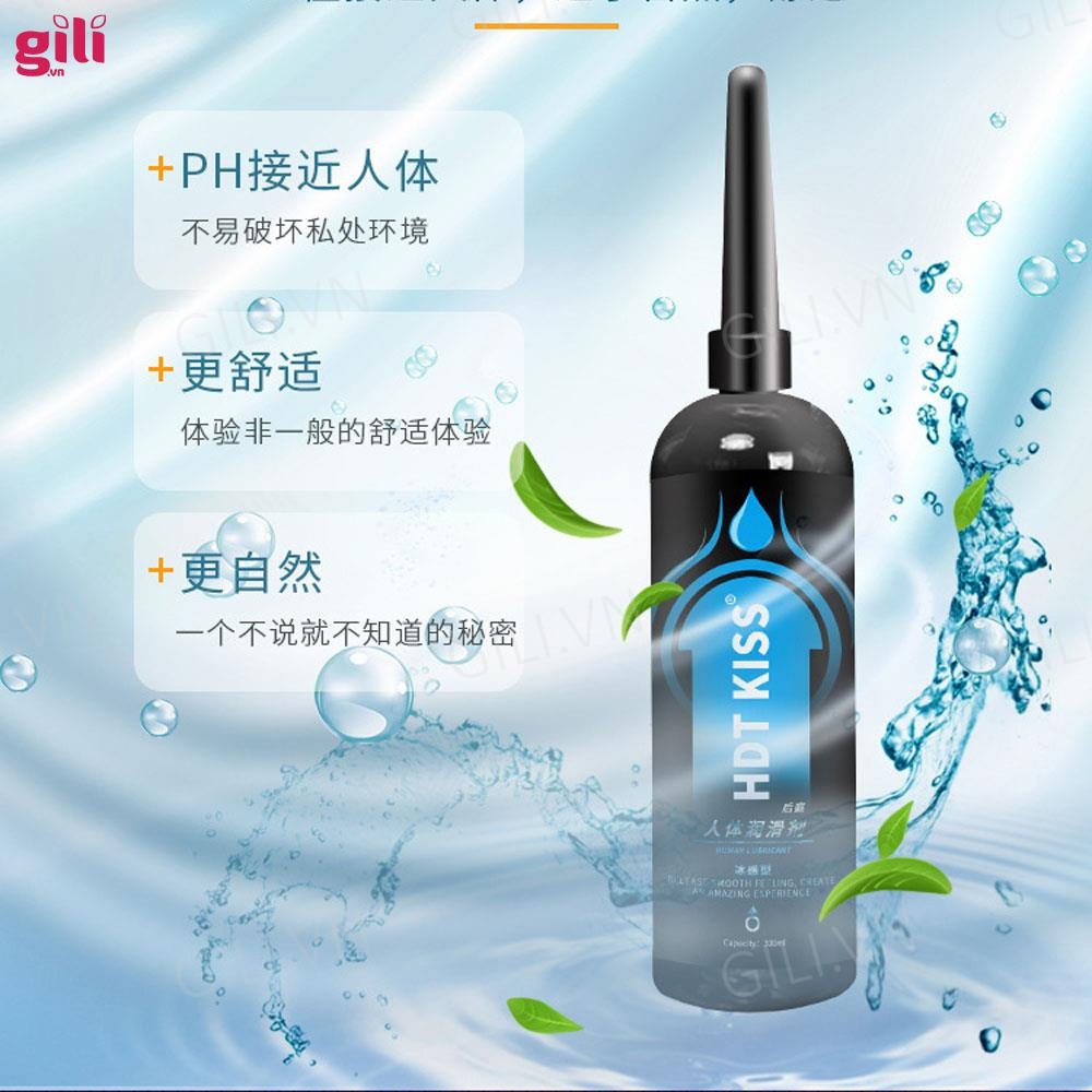 Gel bôi trơn hậu môn HDT Kiss xanh mát lạnh 200ml chính hãng