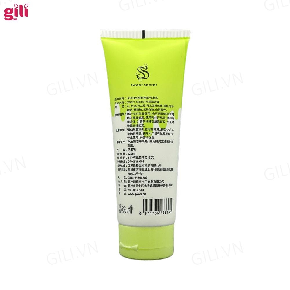 Gel bôi trơn Olo Sweet Secret Fruit Flavour hương táo 120ml chính hãng