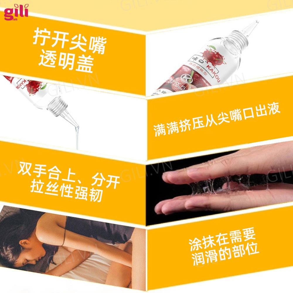 Gel bôi trơn gốc nước Kakou hương Cherry 200ml chính hãng