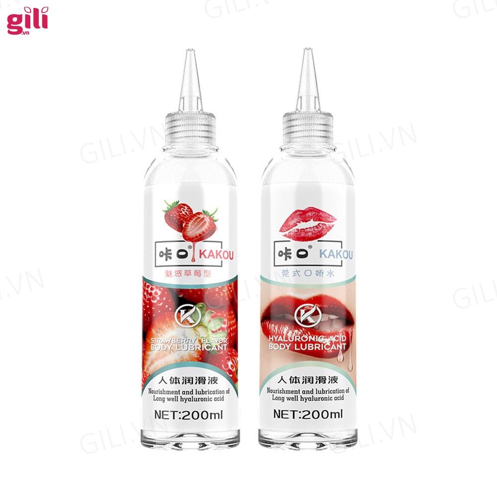 Gel bôi trơn gốc nước Kakou hương Dâu ngọt ngào 200ml chính hãng