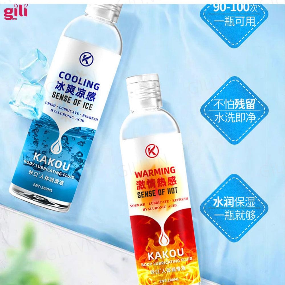 Gel bôi trơn gốc nước Kakou Warming 200ml tăng khoái cảm chính hãng