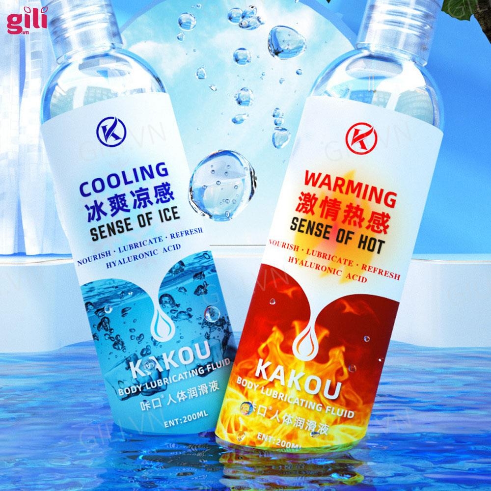 Gel bôi trơn gốc nước Kakou Warming 200ml tăng khoái cảm chính hãng