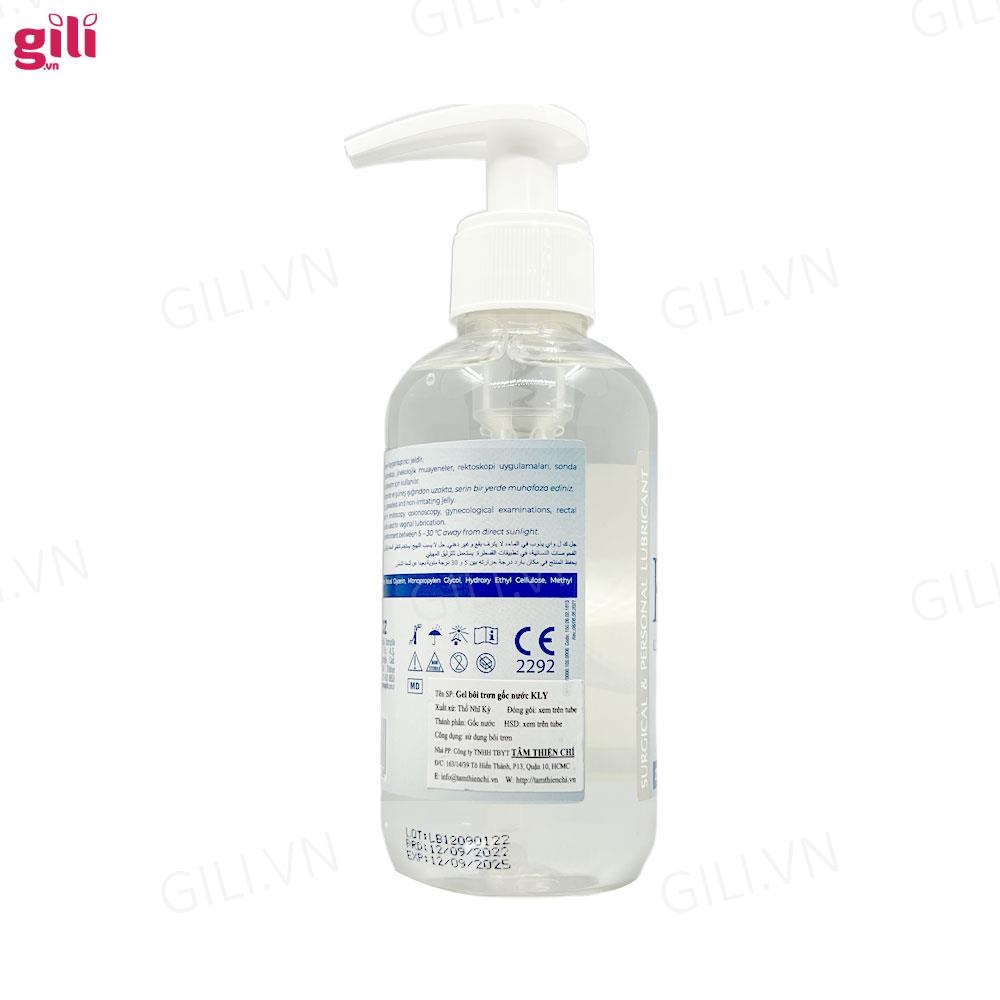 Gel bôi trơn gốc nước KLY chai 250ml chính hãng