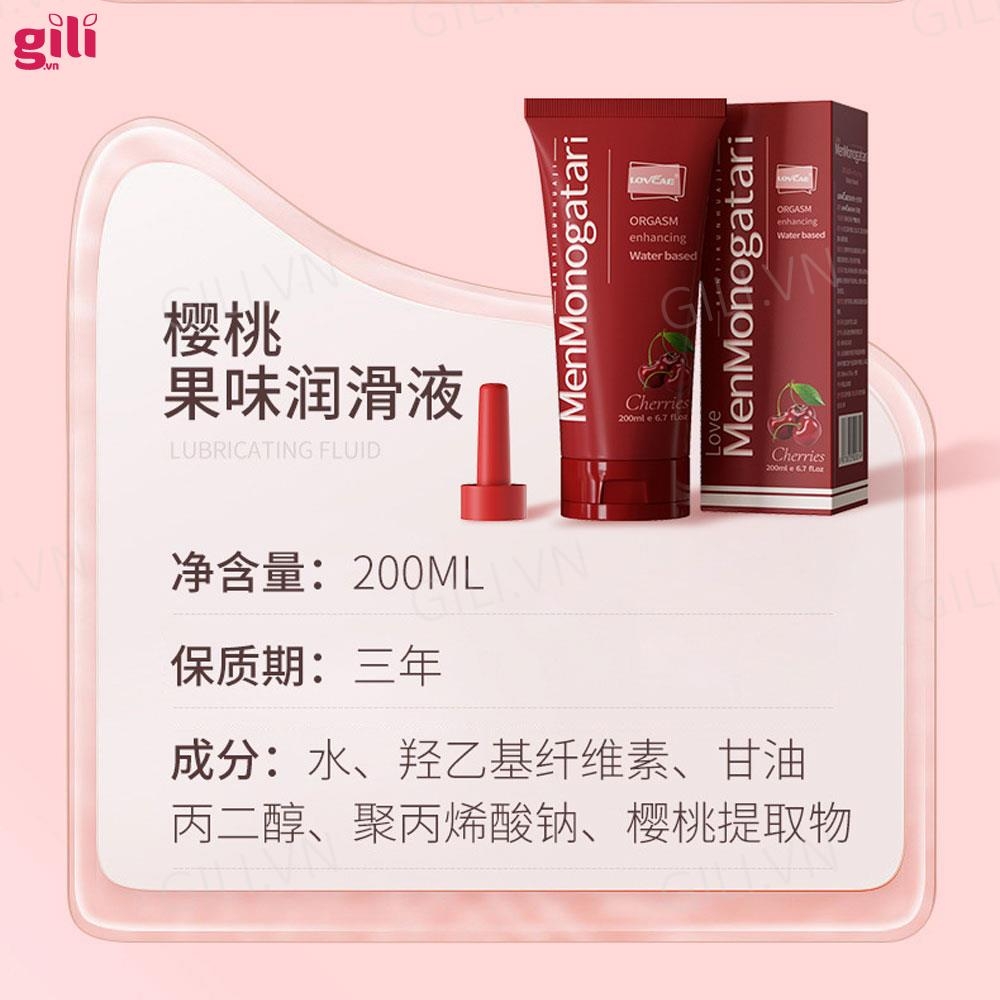 Gel bôi trơn hậu môn Lovcave Monogatari hương Cherry 200ml chính hãng