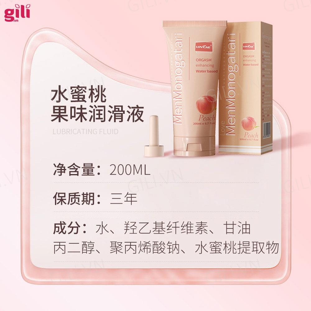 Gel bôi trơn hậu môn Lovcave Monogatari hương Đào 200ml chính hãng
