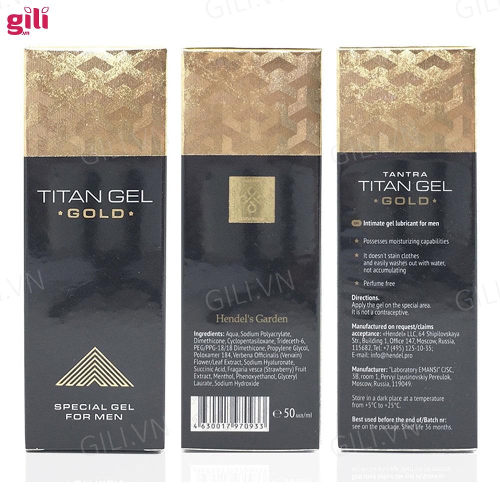 Gel bôi trơn massage Titan Vàng Special Gold for Men 50ml chính hãng