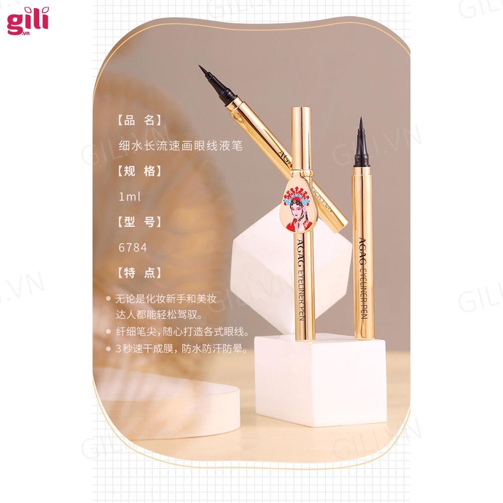 Kẻ mắt AGAG Eyeliner Pen kèm gương 1ml chính hãng