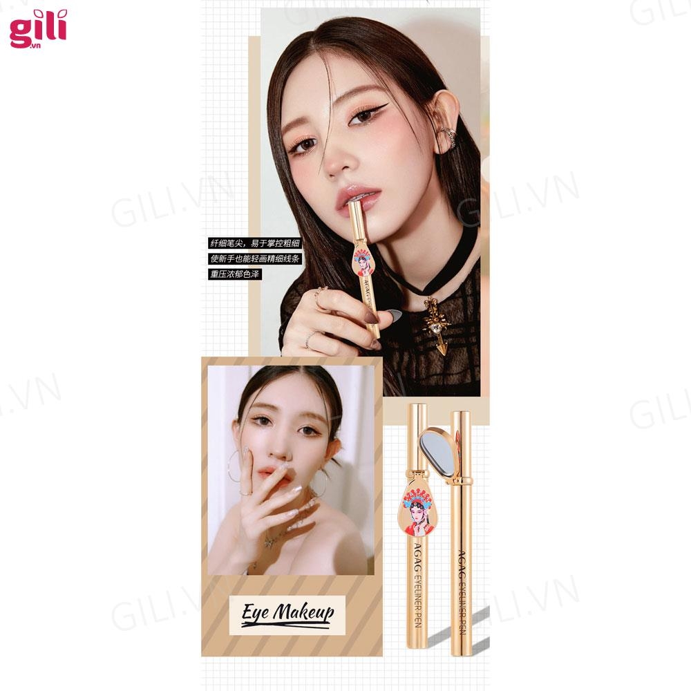 Kẻ mắt AGAG Eyeliner Pen kèm gương 1ml chính hãng