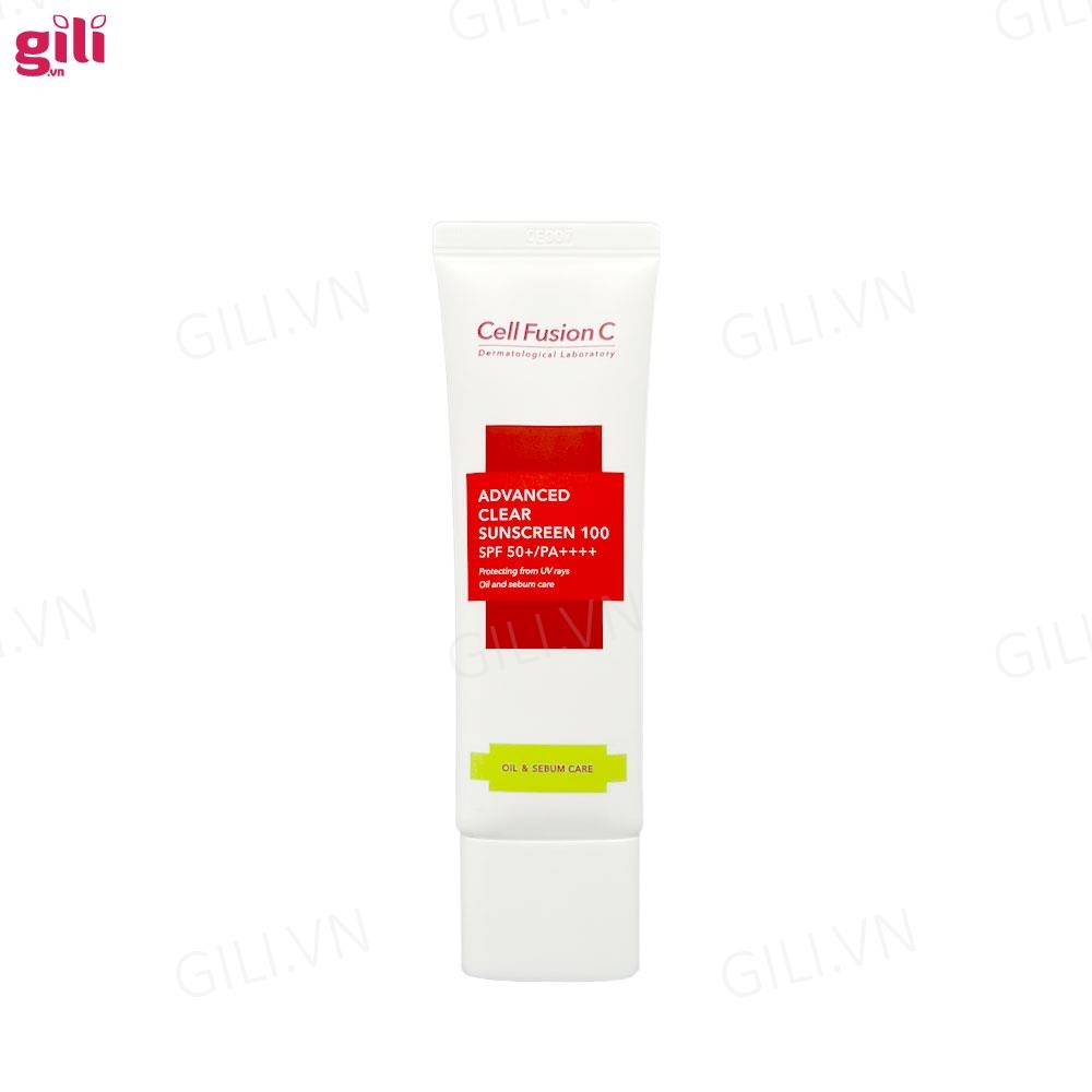 Kem chống nắng Cell Fusion C Advanced Clear SPF 50+/PA++++ chính hãng