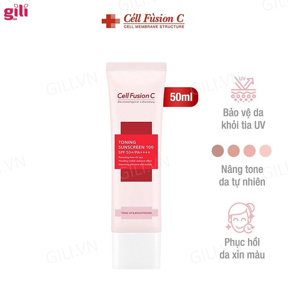 Kem chống nắng Cell Fusion C Toning Sunscreen 100 SPF50+ chính hãng