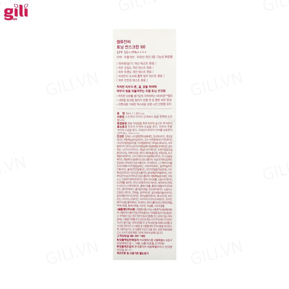 Kem chống nắng Cell Fusion C Toning Sunscreen 100 SPF50+ chính hãng