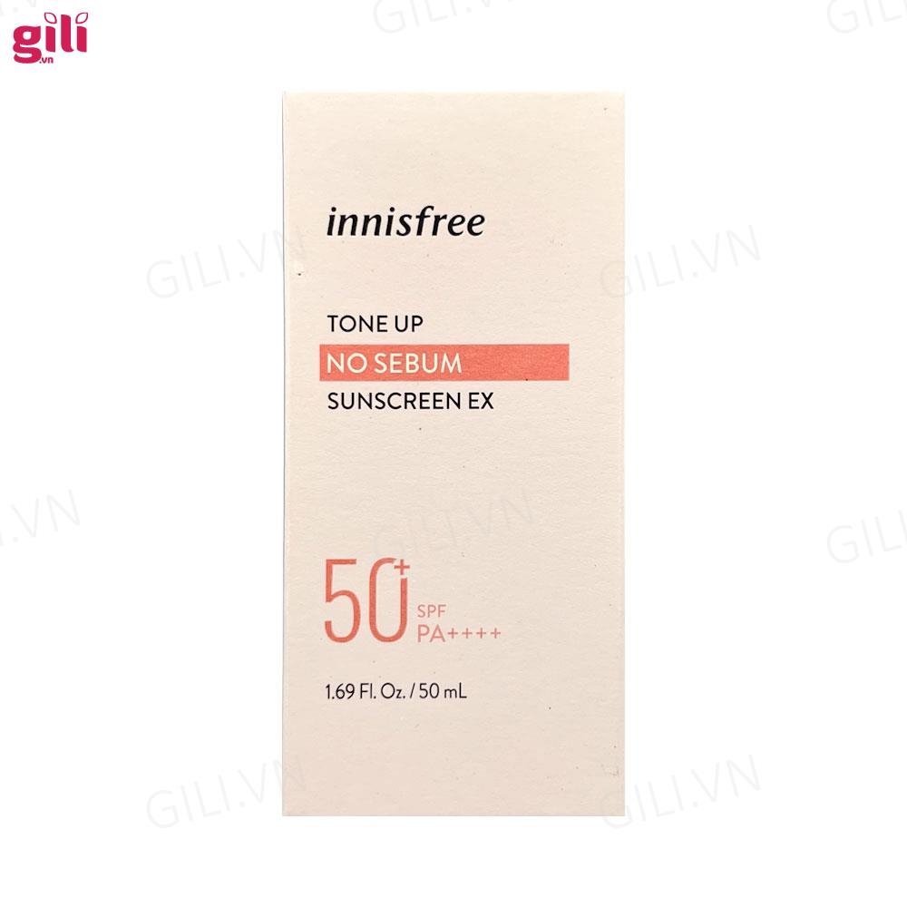 Kem chống nắng Innisfree Tone Up No Sebum SPF50+ 50ml chính hãng