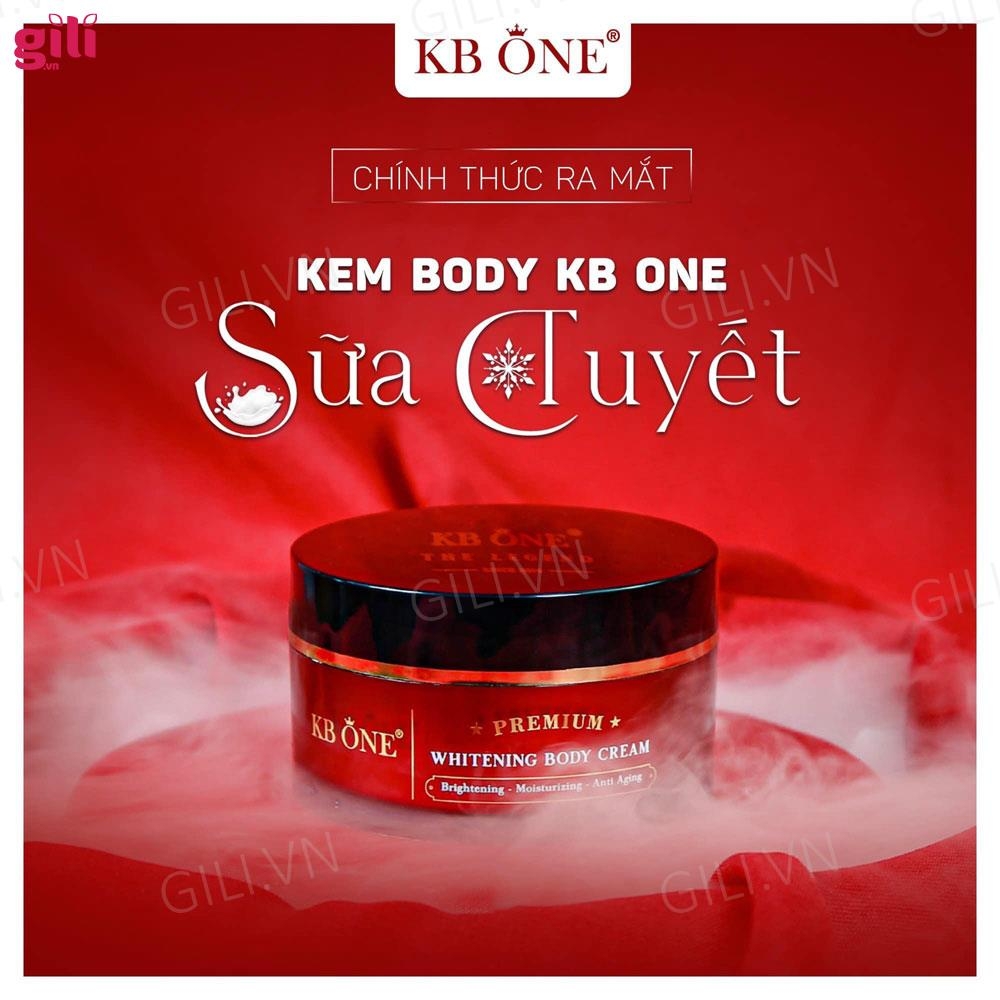 Kem Body KB One Sữa Tuyết Whitening Body Cream Premium 100gr chính hãng