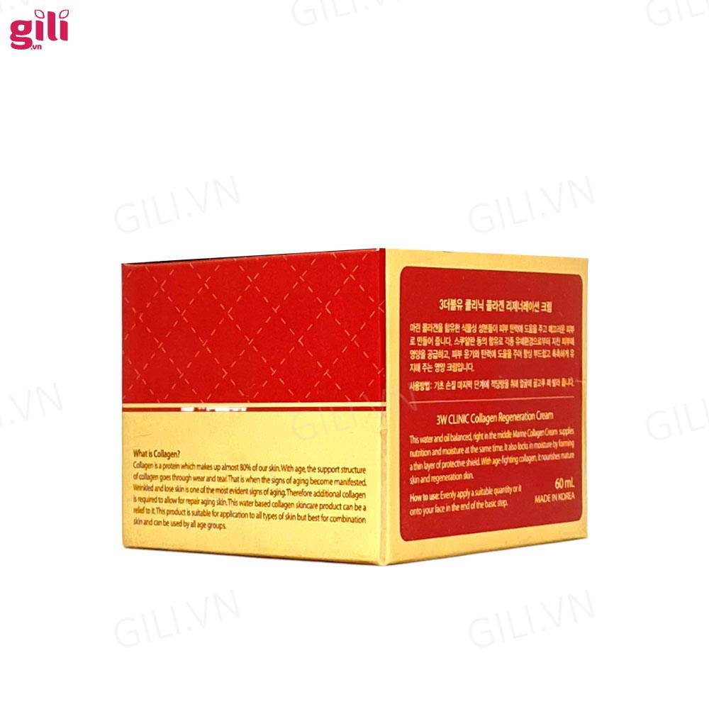 Kem dưỡng trắng 3W Clinic Collagen Regeneration Cream 60ml chính hãng