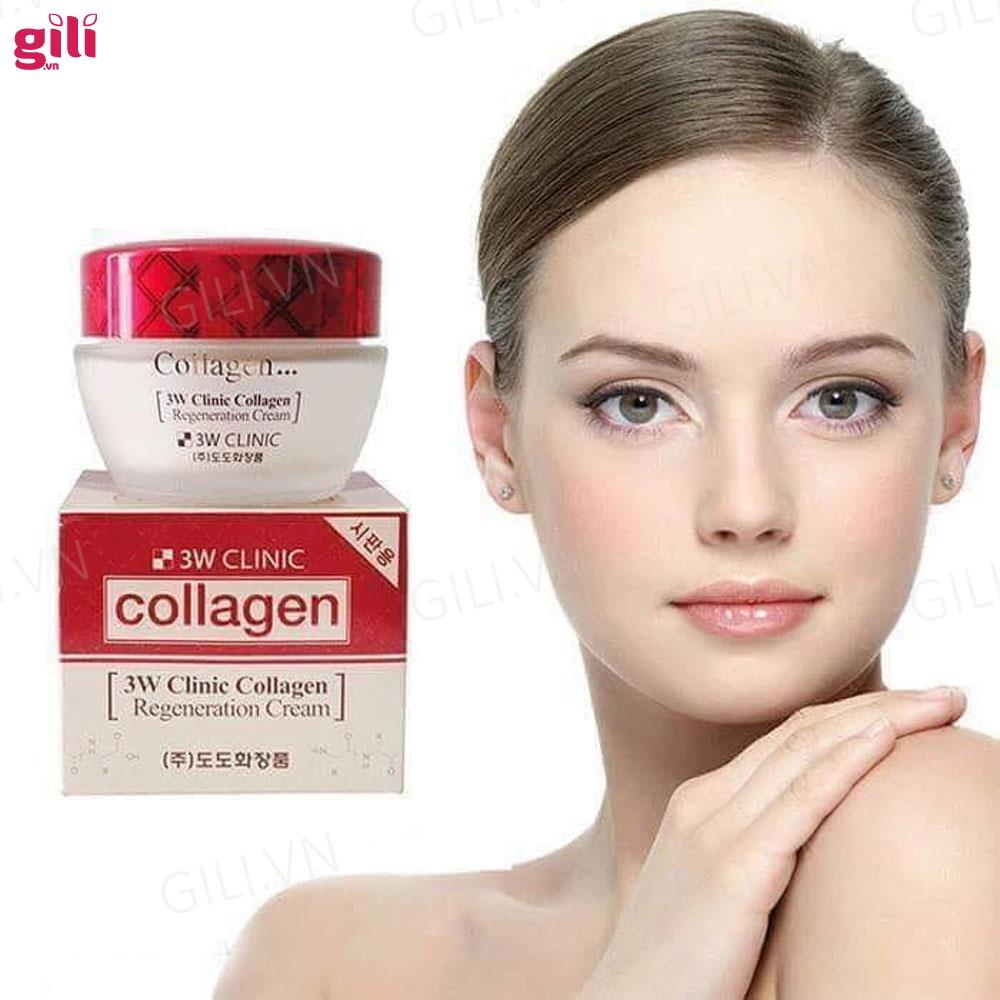 Kem dưỡng trắng 3W Clinic Collagen Regeneration Cream 60ml chính hãng